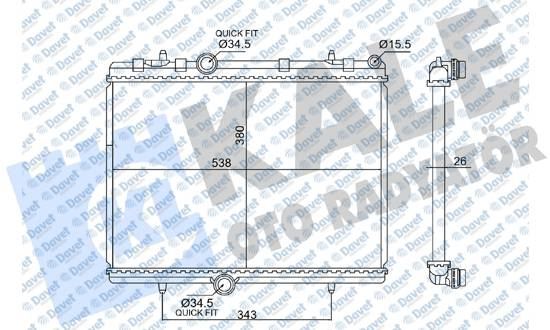 KALE 364430 Su Radyatoru Berlingo - C4 Ii - Ds4 - Ds5 - 3008 I - 5008 - Partner [Brazing] [60x10x53,5]